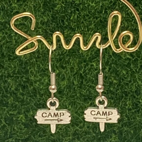 Summer Camp Earring, Camping Earring, Summer Earring, Gift Idea, Camp Earring - Picture 1 of 6